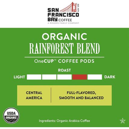 San Francisco Bay Compostable Coffee Pods - Organic Rainforest Blend (120 Ct) K