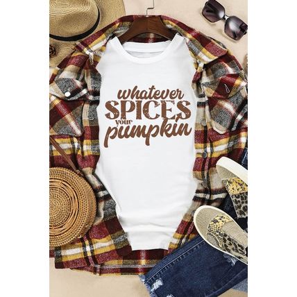 White Whatever Spices Your Pumpkin Graphic Tee