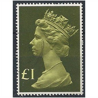 1977 SG1026 £1 Bright Yellow-Green & Blackish Olive Fine Used...