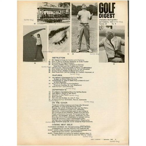 Golf Digest magazine September 1969 Champagne Golf Beer Budget Swingweight Drive