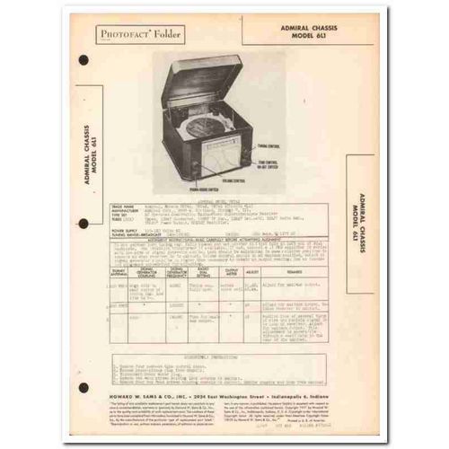 admiral model 7r41 7r42 7r43 am radio phonograph sams photofact manual