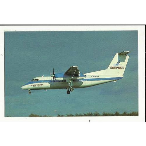 Aviation HENSON/PIEDMONT DHC8-101 Postcard by AeroGem (0503)