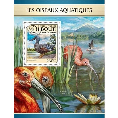 DJIBOUTI 2017 SHEET MNH OISEAUX AQUATIQUES AVES WATER BIRDS 1A