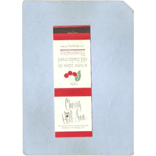 New Jersey Delaware Township Matchcover Cherry Hill Inn Rt 38 At Haddenfie~3568