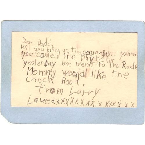 New Jersey Dunellen Card To F W Kingsbury 209 Penfield Ave From Son Larry ~3374