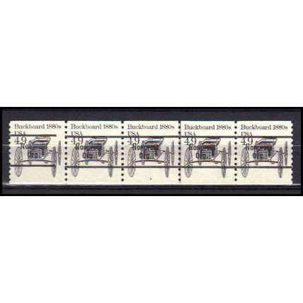 2124a 4.9c Buckboard Very Fine MNH Dry Gum PNC 4/5 Gap 2L AA0290