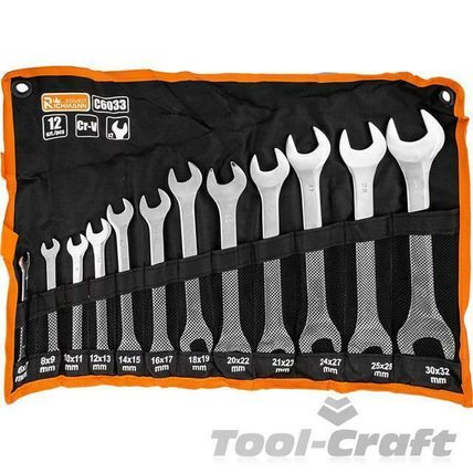RICHMANN double open end spanner set 12 pcs, sizes 6-32mm, CrV steel (C6033)