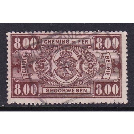 BELGIUM 1923 RAILWAY PARCEL 8F VALUE USED SGP402