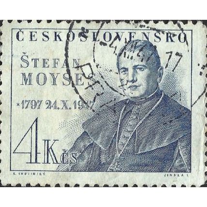 CZECHOSLOVAKIA, Stefan Moyses, blue 1947, 4Kcs