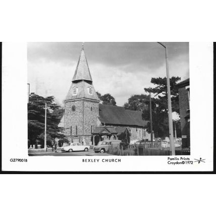 London - Bexley Church - RP postcard by Pamlin, 1972