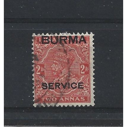 Burma.O5 2a Vermilion.Fine Used.Jul25a