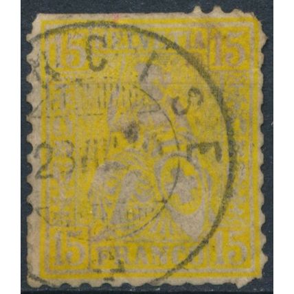 Helvetia: 15c - Switzerland 1875 - FH - MiNr 31