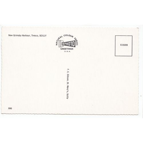 New Grimsby Harbour Scilly Isles FE Gibson Postcard 990