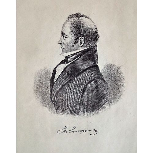 Antique Engraving Portrait George Simpson Governor HBC Canada History Print Orig