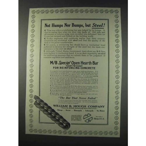 1910 William B. Hough M/B Special Open Hearth Bar Ad