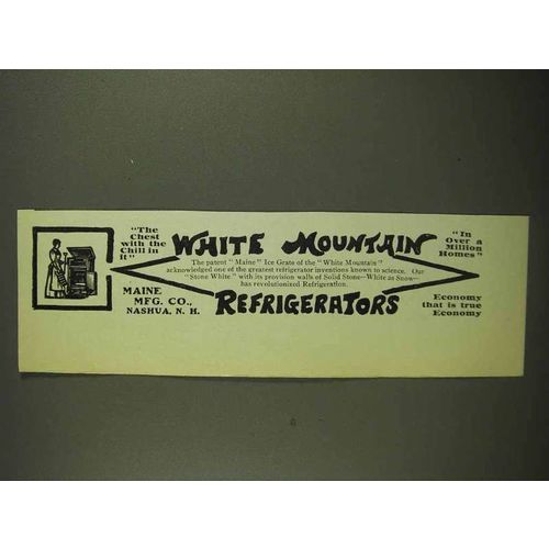 1910 White Mountain Refrigerators Ad - Chest with Chill