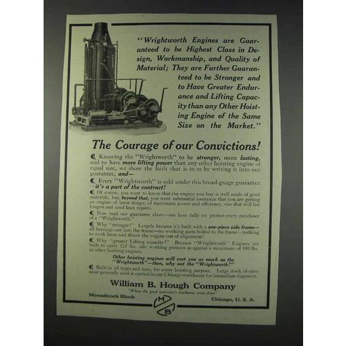 1910 William B. Hough Wrightworth Engines Ad