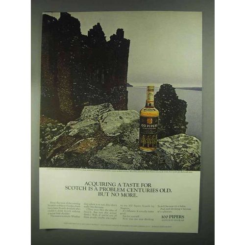 1967 Seagram's 100 Pipers Scotch Ad - Acquiring Taste