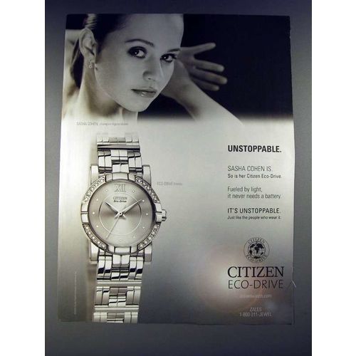 2005 Citizen Eco-Drive Elektra Watch Ad - Sasha Cohen