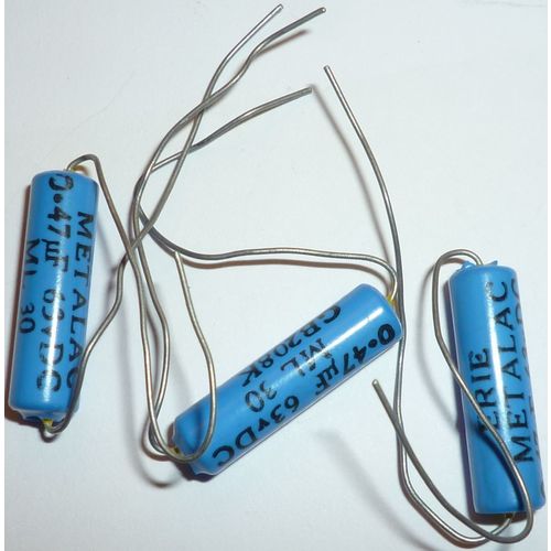 Capacitor 0.47 uF 470nF 63V Erie Metalac ML30 GB208K 3 off