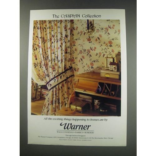 1991 Warner Wallcoverings, Fabrics and Borders Ad - The Caspian Collection