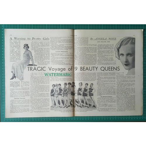 X689) Angela Joyce Miss England Beauty Queen Angela Ward - 1933 Article