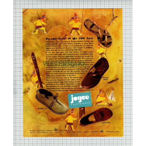 X1821) Joyce California Shoes ADVERT - c.1952