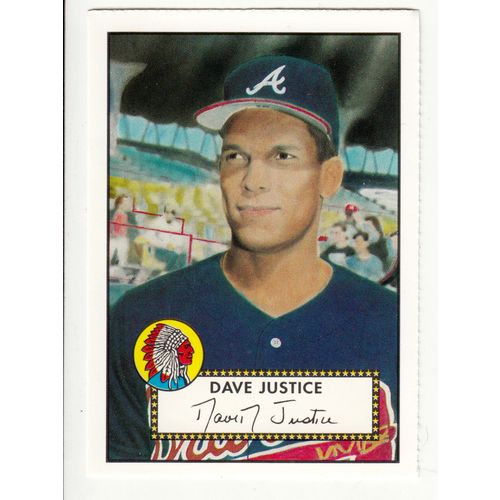 1991 Topps Magazine baseball TM36 David Justice insert card –NM- Braves