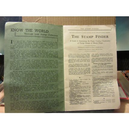 "XLCR" STAMP FINDER and collector's dictionary vintage p/b 18 pages