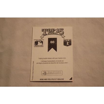 Dwight Gooden 1991 Panini Top 15 Baseball STICKER NO. 60