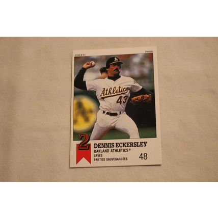 Dennis Eckersley 1991 Panini Top 15 Baseball STICKER NO. 86