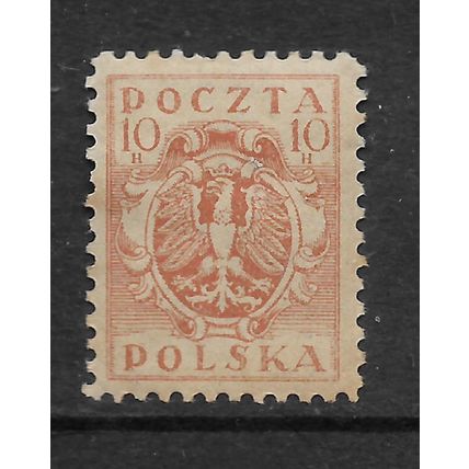 POLAND 1919 SOUTHERN POLAND 10H ORANGE SG 70 M / MINT
