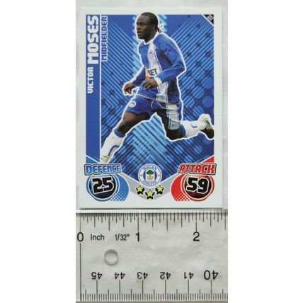 2010/11 Topps Match Attax Trading Card 337 Victor Moses, Wigan Athletic