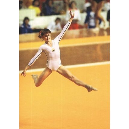 Nadia Comaneci Olympic Games 1976 Gold Gymnastics Champion Postcard