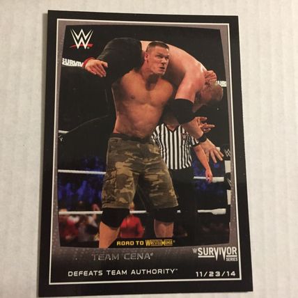 Two 2015 Topps WWE John Cena Cards Trading Cards