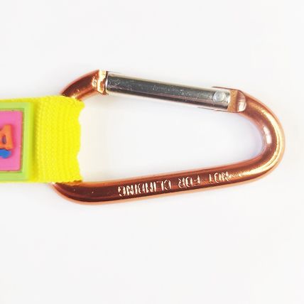 Alexandra Named Keyring Yellow Nylon Orange Carabiner Clip Fun Bright