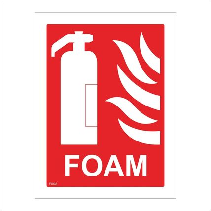 FI035 FOAM FIRE EXTINGUISHER SIGN LIQUID PETROL DIESEL GARAGE WORKSHOP KITCHEN