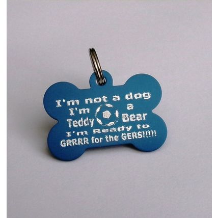 Dog engraved Identification tag any football club or other sports club
