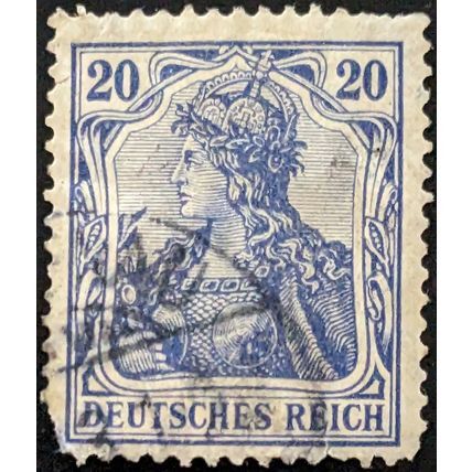 Stamp German Empire SG86 1906 20pfg Germania Used