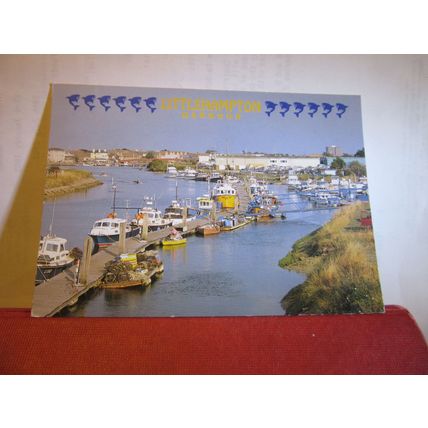 THE HARBOUR, LITTLEHAMPTON, SUSSEX used postcard by John Hinde 2001 pm #