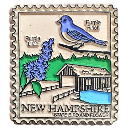 New Hampshire Postage Stamp Fridge Magnet