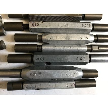 LOT 17 THE PIPE MACHINERY GO NO GO PLUG GAGE,.509,.525,.5204,.515,.528,.5345,ET