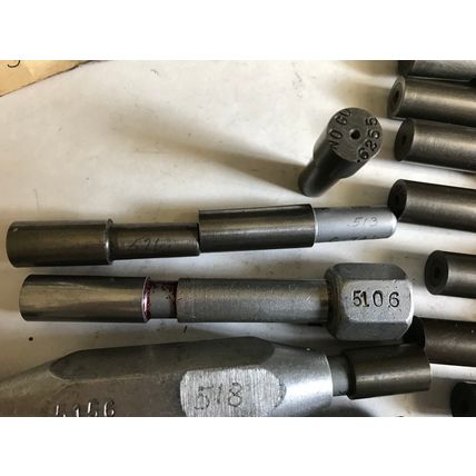 LOT 17 THE PIPE MACHINERY GO NO GO PLUG GAGE,.509,.525,.5204,.515,.528,.5345,ET
