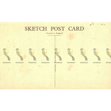 Canterbury Cathedral, Tomb of Black Prince, Kent, Pencil Sketch Postcard