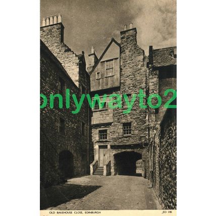Old Bakehouse Close, Edinburgh, Scotland, Postcard, 1959