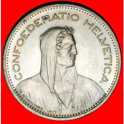 Ⰶ WILLIAM TELL (1922-2024): SWITZERLAND★5 FRANCS 1992B RARE★LOW START★NO RESERVE
