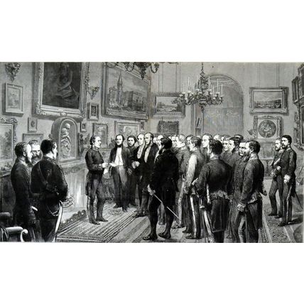 MINISTERIAL FULL DRESS DINNER PARTY 1872 Horace Harral VICTORIAN ENGRAVING