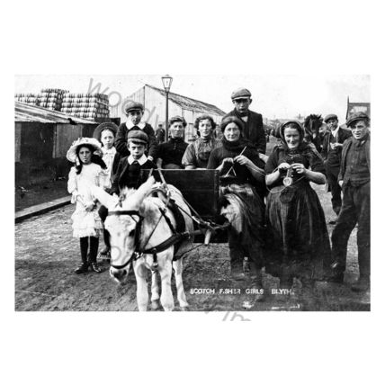 pt1907 - Scotch Fisher Girls , Blyth , Northumberland - Print 6x4