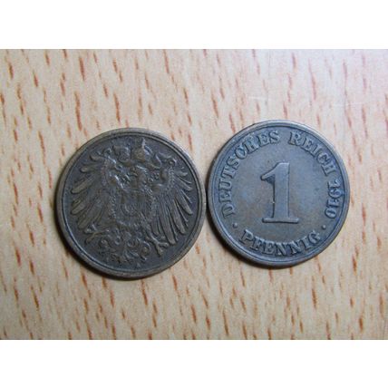 1910a 1 Pfennig Germany Empire Coin