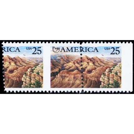 2512, Mint NH 25¢ Perf Shift Error Pair - Grand Canyon - Stuart Katz